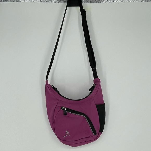 Overland Equipment Handbags - OVERLAND EQUIPMENT Pink Canvas Crossbody Travel Logo Hiking Shoulder Bag Purse